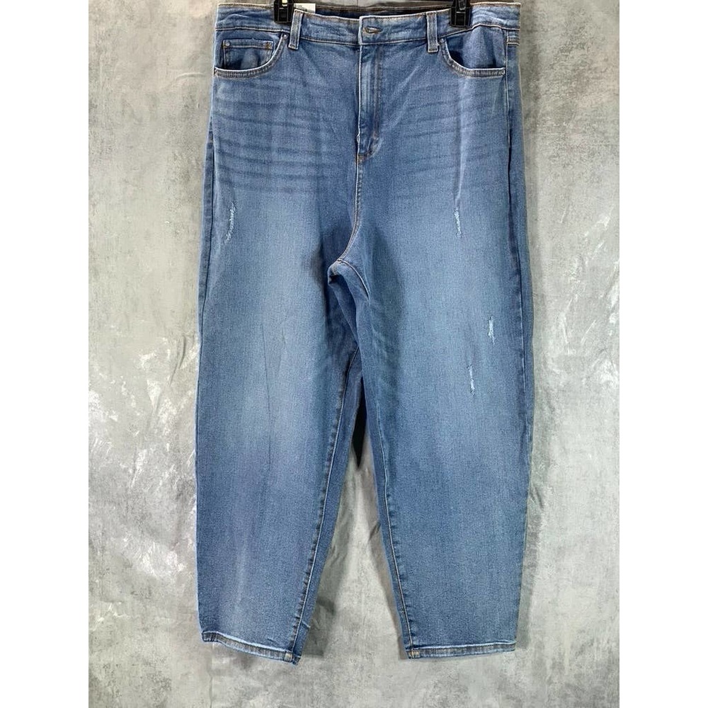 INC International Concepts Women's MD Indigo High Rise Straight Jeans SZ16/33